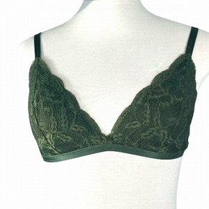 LA Senza push up bra lace padded mountain green size L